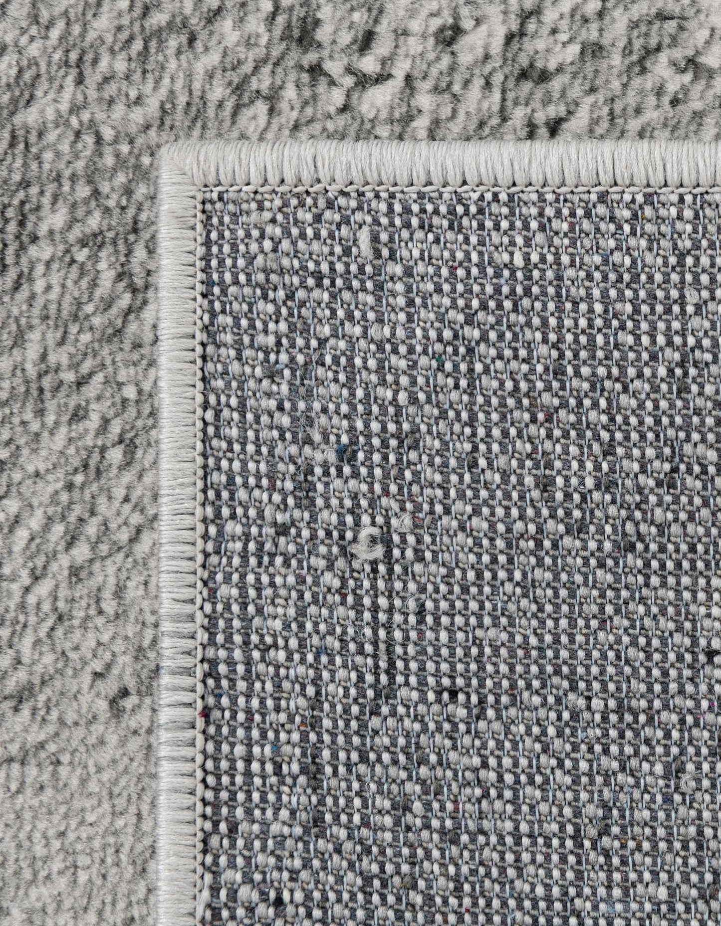 Rugs.com - Oregon Collection Rug – 7 Ft Runner Gray Stain-Resistant Runner – Farmhouse Medallion Style for Hallways and Entryways