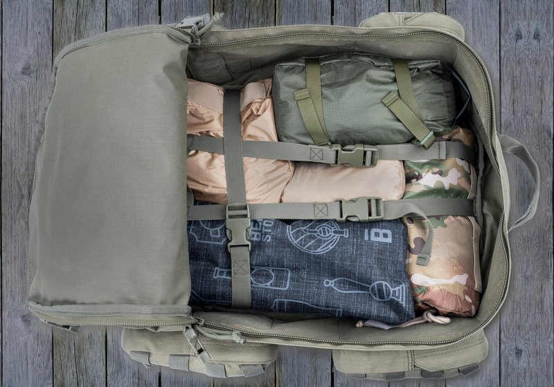 XMILPAX Large Tactical Backpack Bag with Stowable Shoulder Straps for Hiking, Camping, Traveling, Bug-Out 58L