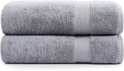 LANE LINEN 100% Long Staple Cotton Bath Sheets Set of 2