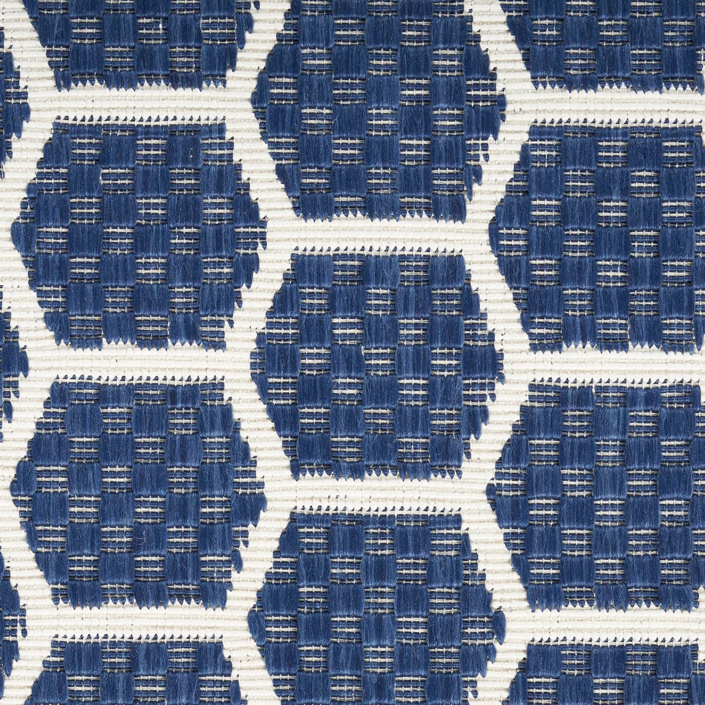 Nourison Home Reversible Indoor Outdoor Navy 2'2" x 8' Area Rug - Easy Clean, Non Shedding, Bed Room, Living Room, Dining Room, Kitchen (8' Runner)