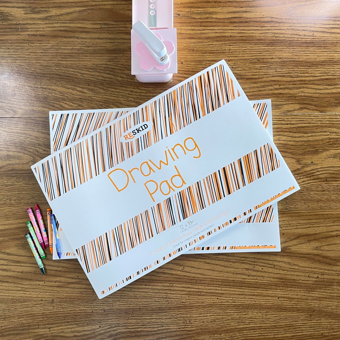 Reskid Drawing Paper Pad (12 x 18 inches) - 50 Sheets, 2-Pack Coloring Art Pads, Sketch (12x18 (2PACK))
