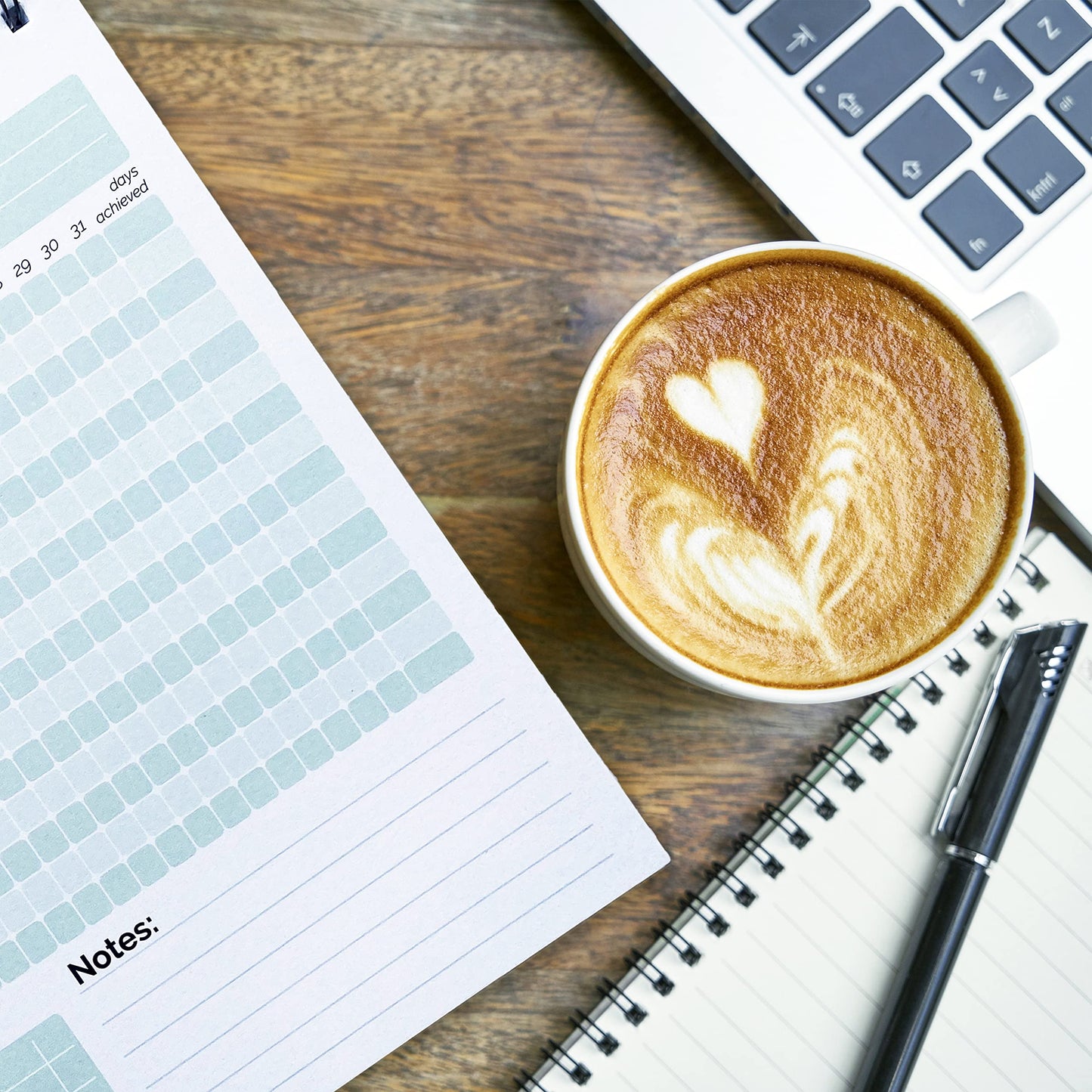 HADIGU Habit Tracker Calendar, (Undated 12 Month) with Spiral Bound and Hanger, A4 size (8.3"x11.7"), Habit Tracker Journal for Daily Weekly and Monthly Habit Tracking.