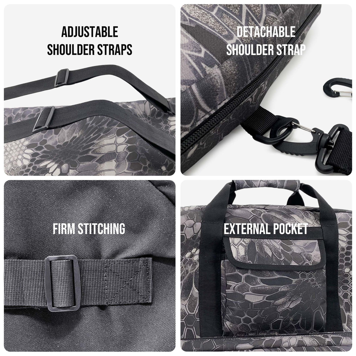 Jaegvida Compound Bow Case Multi-Functional Tactical Bow Bag Quick-Reload Design Portable Hunting Gear Waterproof Outdoor Case (Camo, 36")