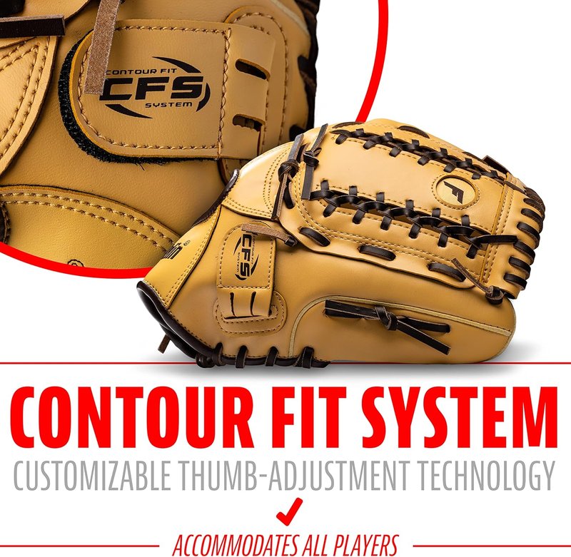 Franklin Sports Baseball & Softball Glove - Field Master Mitt for Adults & Youth | Right Hand Throw