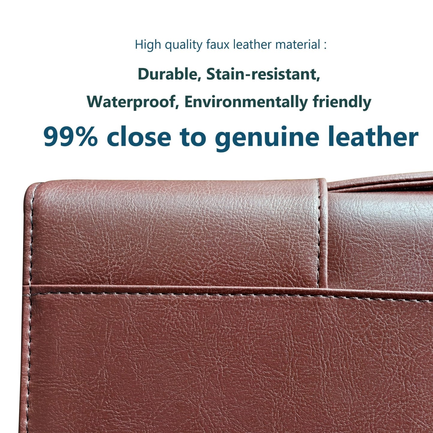 WEYEAH Faux Leather 3 Ring Portfolio Binder With Handle, Business Padfolio for Men & Women, Zippered Document Organizer for Home & Office Use, Including Clipboard, Notepad and Sheet Protectors (Brown)