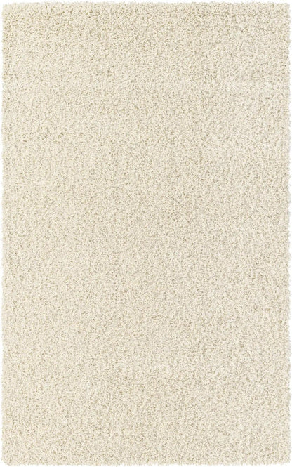 Unique Loom Solid Shag Collection Area Rug (5' 1" x 8' Rectangle Pure Ivory)