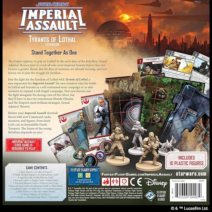 Star Wars Imperial Assault Board Game Tyrants of Lothal EXPANSION - Epic Sci-Fi Miniatures Strategy Game for Kids and Adults Ages 14+ 1-5 Players 1-2 Hour Playtime Made by Fantasy Flight Games