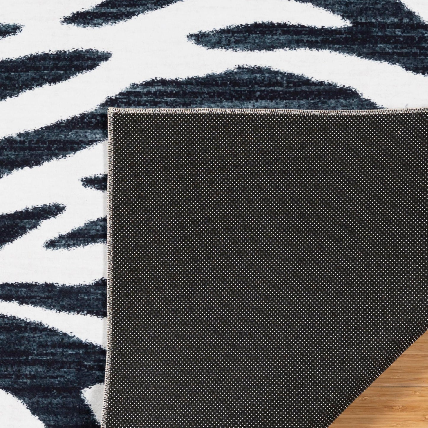 Gertmenian Indoor Easy-Care & Washable Area Rug – 8x10 Large, Ideal for High Traffic Areas in Living Room, Bedroom, Entryway – Safari Black White, 23281