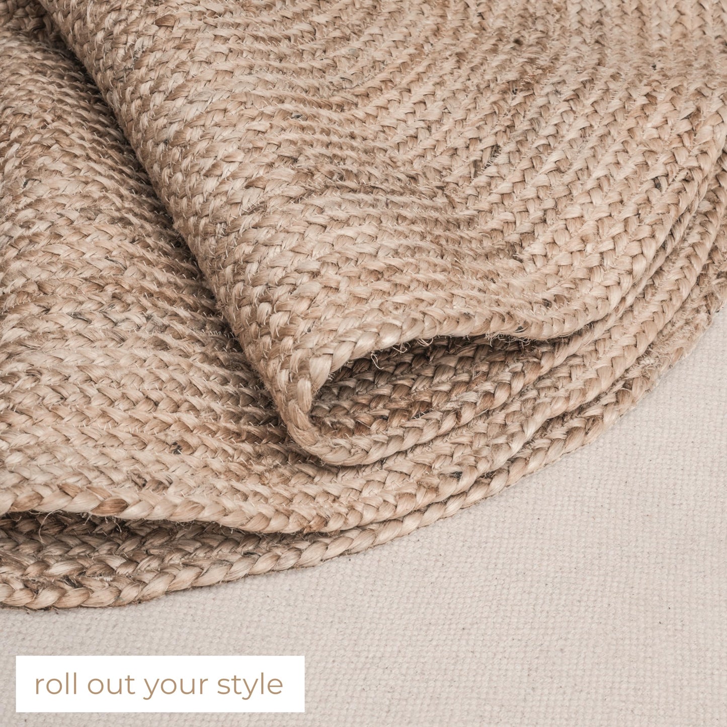 RAJRANG Hand Woven Jute Braided Rug - 3x5 Feet Oval Natural Fibers Reversible Entry Area Rug for Stylish Home Decor Eco-Friendly Accent Rug for Living Room, Bedroom