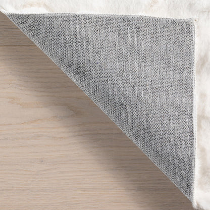 nuLOOM 5' x 8' Cozy Plush SuperiorWash Area Rug, Machine Washable, Non-Slip, Soft Fluffy Shag Carpet for Living Room Bedroom Kids Room Nursery Home Decor, Jeni White