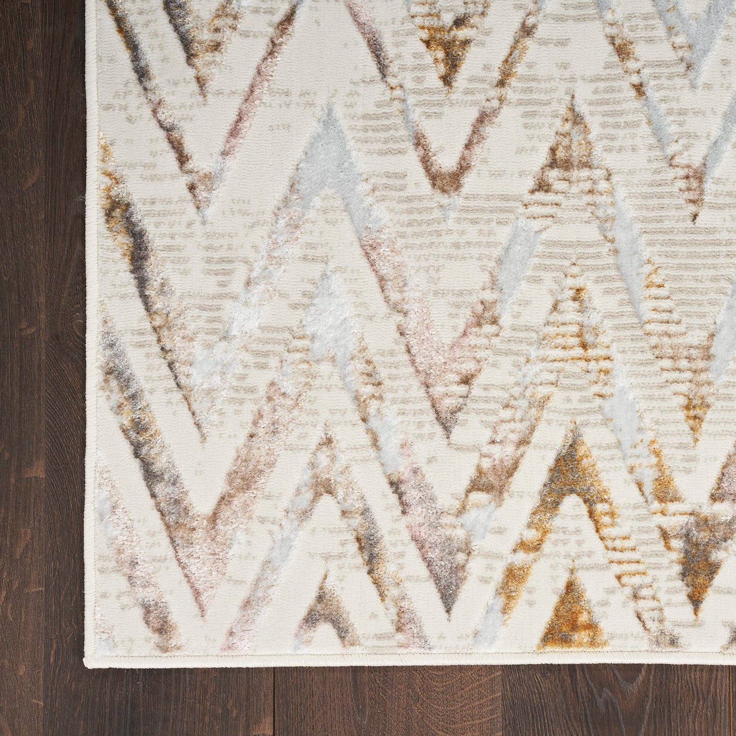 Nourison Home Glam Multicolor 7'10" x 9'10" Area Rug - Easy Clean, Non Shedding, Bed Room, Living Room, Dining Room, Kitchen (8' x 10')