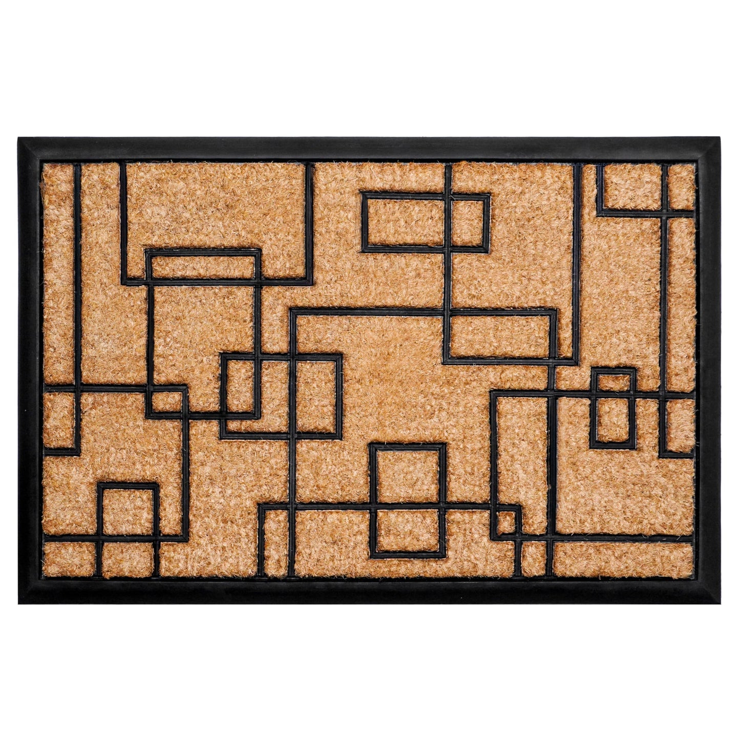 Calloway Mills 153652436 Social Square Doormat, 24" x 36", Natural/Black