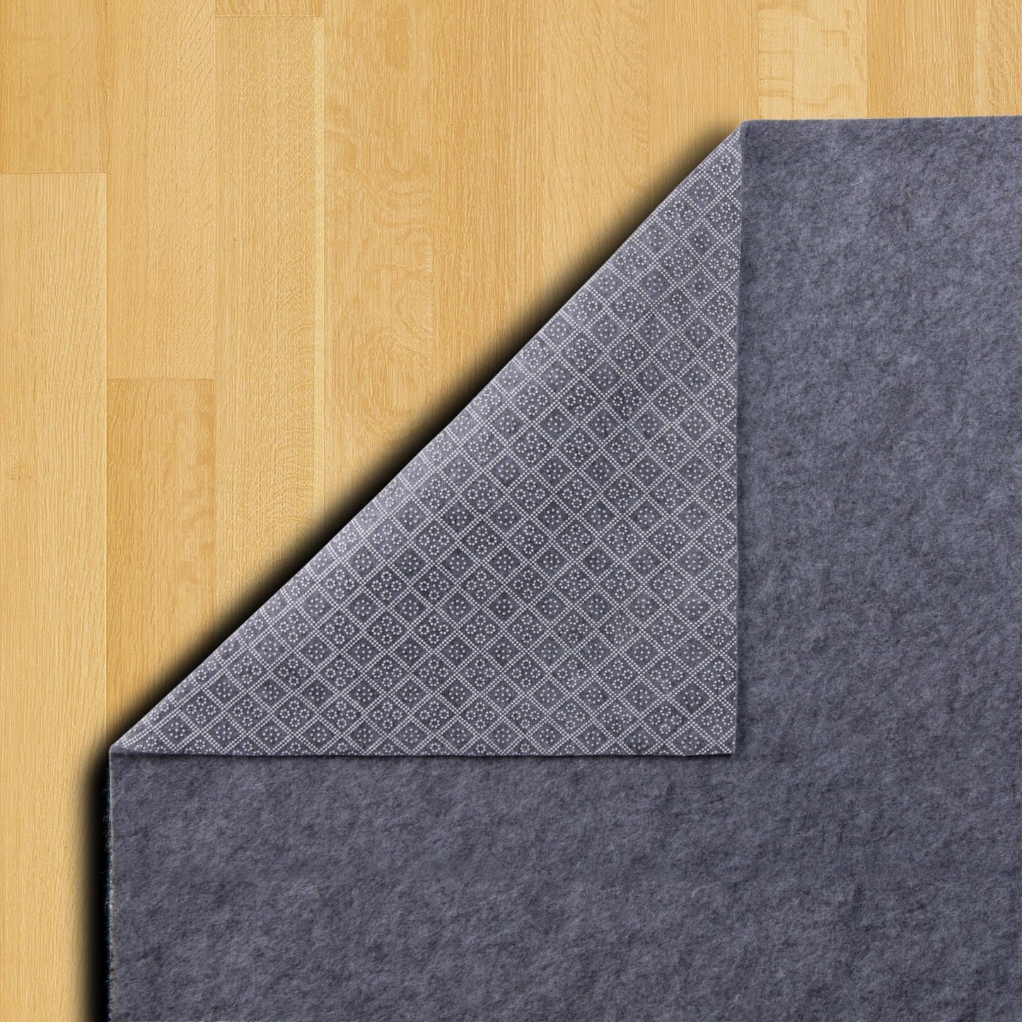 Unique Loom Uni-Luxe Dual Surface Felt and Rubber Non-Slip Rug Pad 1/4" Thick (5'Round)