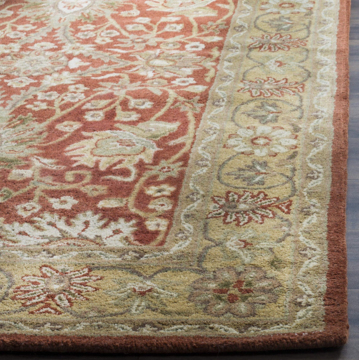 SAFAVIEH Antiquity Collection Runner Rug - 2'3" x 6', Rust & Gold, Handmade Traditional Oriental Wool, Ideal for High Traffic Areas in Living Room, Bedroom (AT249C)