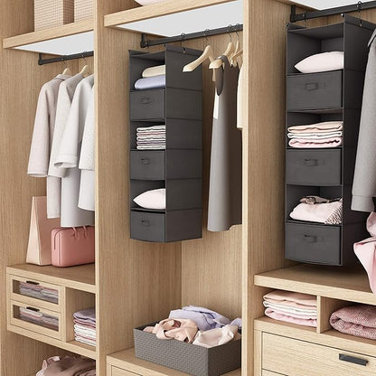 MAX Houser 6 Tier Shelf Hanging Closet Organizer, Closet Hanging Shelf