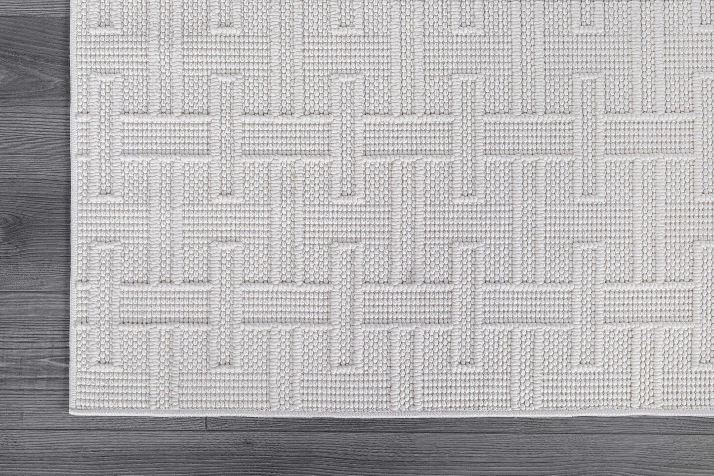 Luul Home Micro Loop Indoor Rug White 5x7 Boho Geometric Neutral Area Rugs for Living Room Soft Luxury Modern Low and High Pile Durable Stain Resistant Non-Shedding Indoor Area Carpet 5 x 7