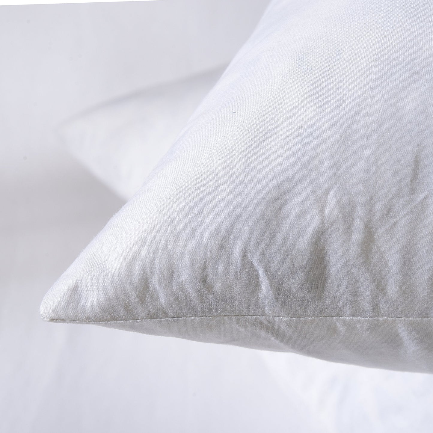 20x20 Decorative Throw Pillow Inserts-Down Feather Pillow Inserts-Square-Cotton Fabric-Set of 2-White.