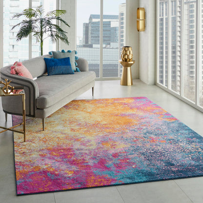 Nourison Home Passion 9' x 12' Multicolor Fabric Modern Area Rug (9' x 12')