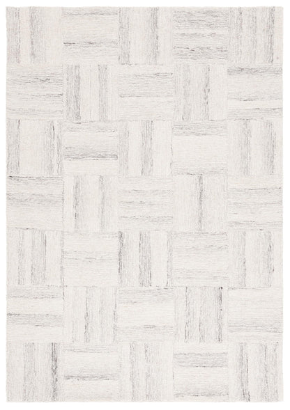 Safavieh Pine Collection Accent Rug - 3' x 5', Ivory & Grey, Handmade Wool, Ideal for The Entryway, Foyer, Bedroom (PNE201A-3)