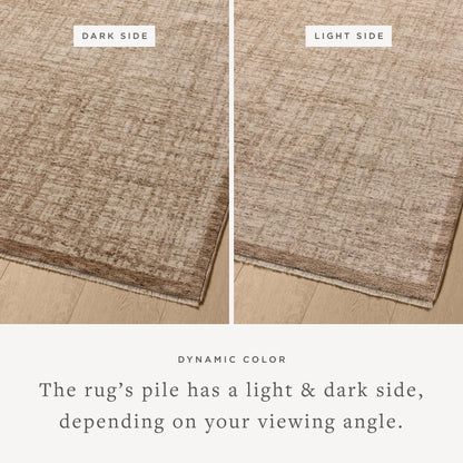 Loloi Winston Collection WIT-01 Earth/Bone 6'-7" x 9'-10", .38" Pile Height, Area Rug, Soft, Durable, Non-Shedding, Easy Clean, Rug for Living Room