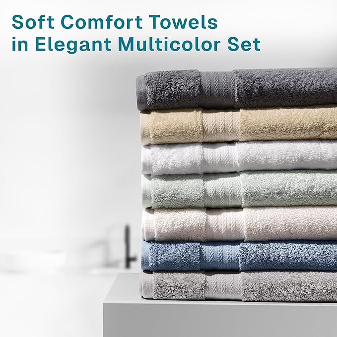 Fabdreams 100% Organic Cotton Bath Towel Set of 6 700 GSM Hotel Premium Plush