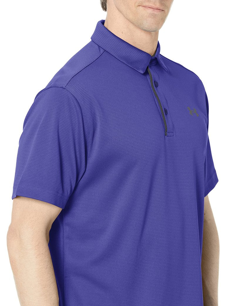Under Armour Men's Tech Golf Polo, (468) Sonar Blue / / Black, Medium Tall
