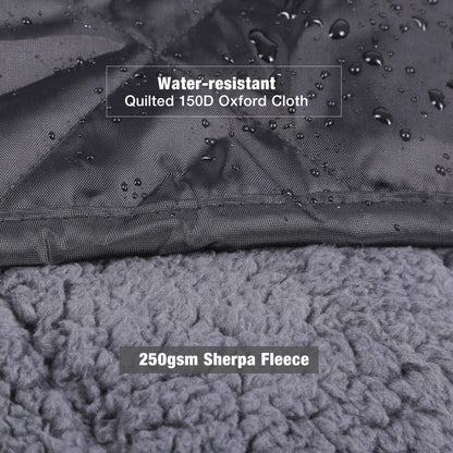 REDCAMP Large Warm Blanket with Sherpa Lining, Cold Weather Outdoor Blanket Windproof for Camping Stadium, Machine Washable 79"x 79"