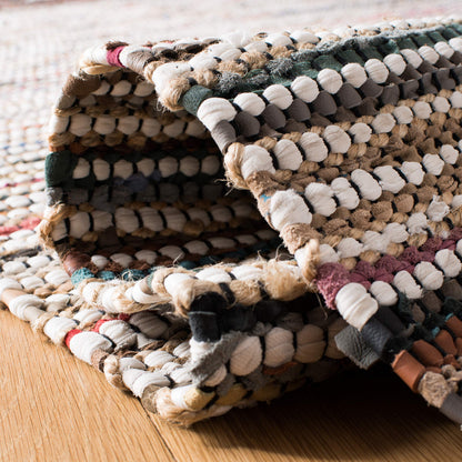 SAFAVIEH Vintage Leather Collection Area Rug - 5' x 8', Multi, Handmade Boho Fringe Leather, Ideal for High Traffic Areas in Living Room, Bedroom (VTL373E)