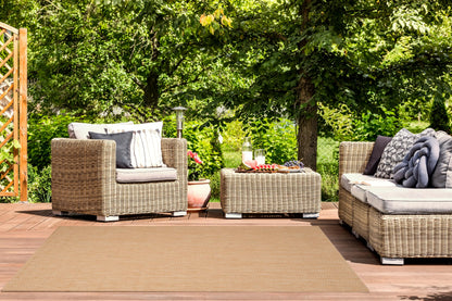 SAFAVIEH Washable Rug Outdoor Courtyard Collection - 5'3" x 7'7", Natural & Cream, Non-Shedding & Easy Cleaning, Ideal for Patio, Backyard, Mudroom (CY8022-03012)