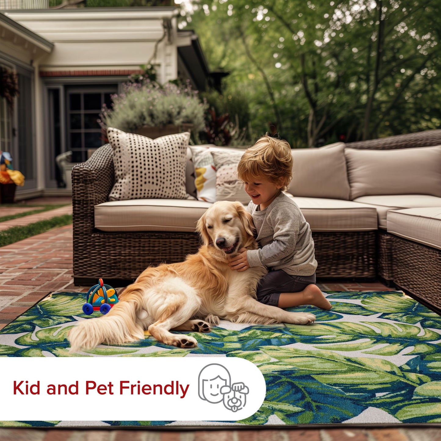 nuLOOM Lisa Floral Indoor/Outdoor Area Rug, 6' Round, Multi