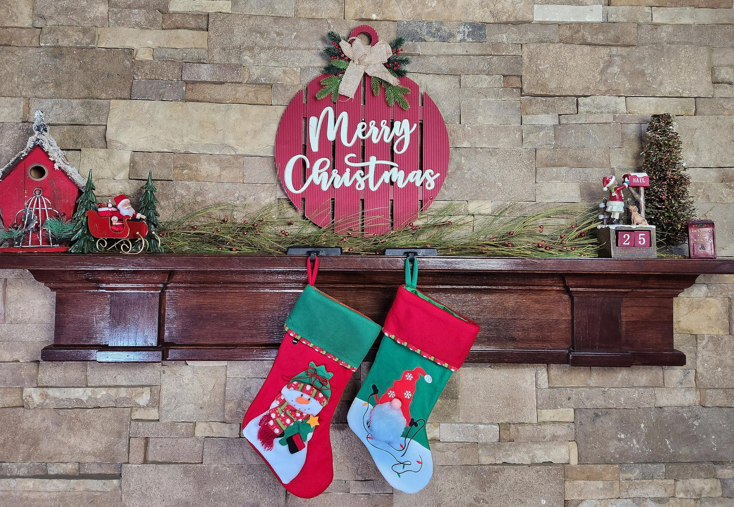 Lulu Decor Black Christmas Stocking Holders for Mantle Set of 2 - Heavy Cast Iron Weighted Strong & Sturdy Low Profile Flat Base Stocking Hooks, Simple Design for Mantle Decor Weighs 2 lbs 10 oz Each
