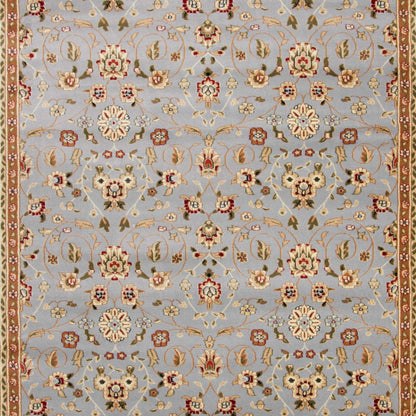 SAFAVIEH Lyndhurst Collection X-Large Area Rug - 11' x 15', Light Blue & Ivory, Traditional Oriental Design, Non-Shedding & Easy Care, Ideal for High Traffic Areas in Living Room, Bedroom (LNH312B)