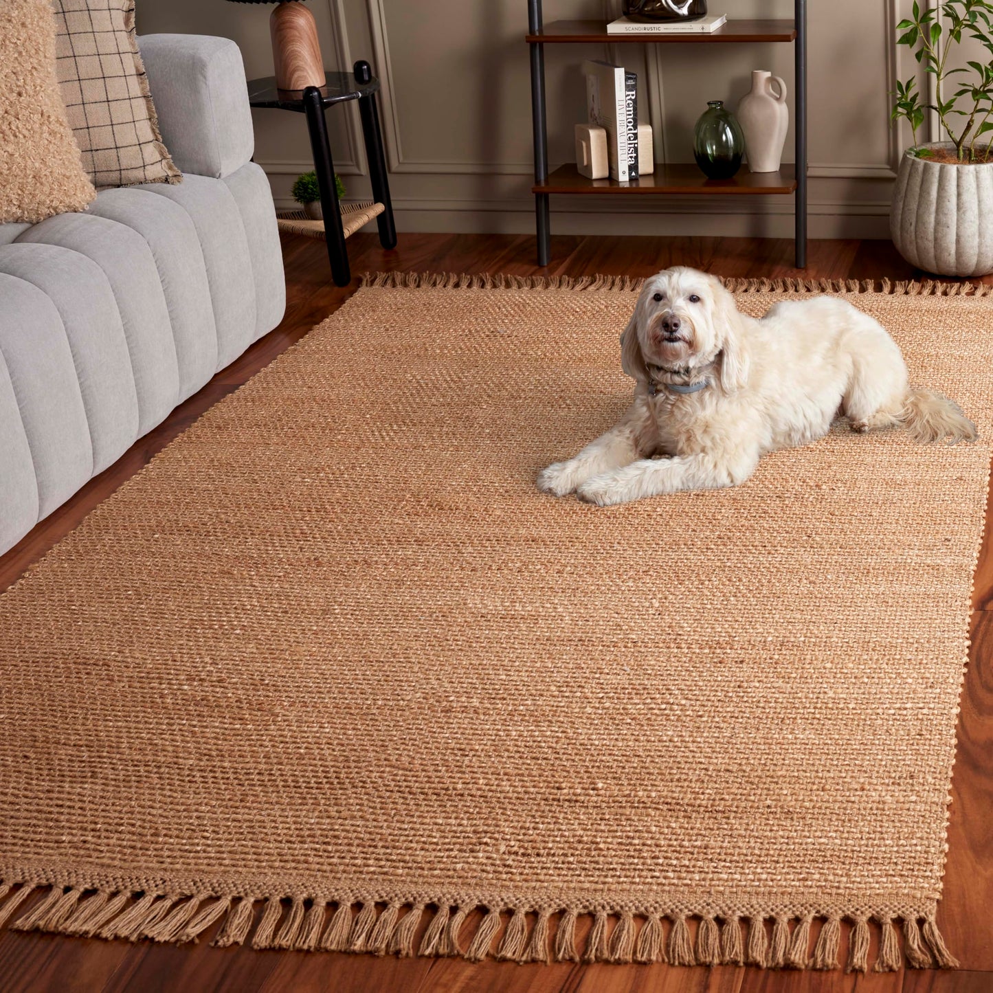 SAFAVIEH Natural Fiber Collection Area Rug - 4' x 6', Natural, Geometric Design, Ideal for High Traffic Areas in Living Room, Bedroom, Dining (NF357A)