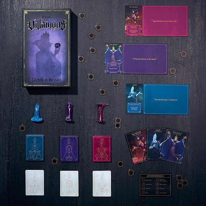 Ravensburger Disney Villainous Wicked to The Core - Strategy Board Game for Kids &amp Adults Age 10 Years Up - Can Be Played as a Stand-Alone or Expansion