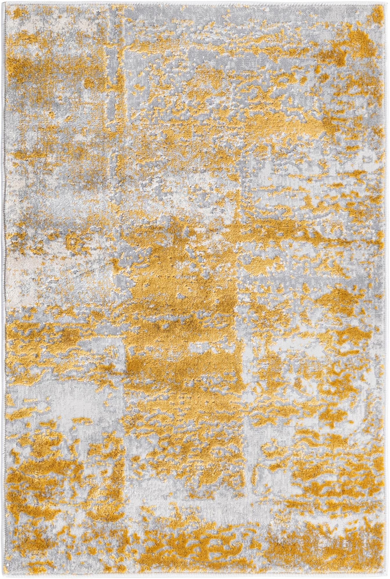 Unique Loom Finsbury Collection Area Rug - Elizabeth (2' x 3' 1" Rectangle, Yellow/ Ivory)