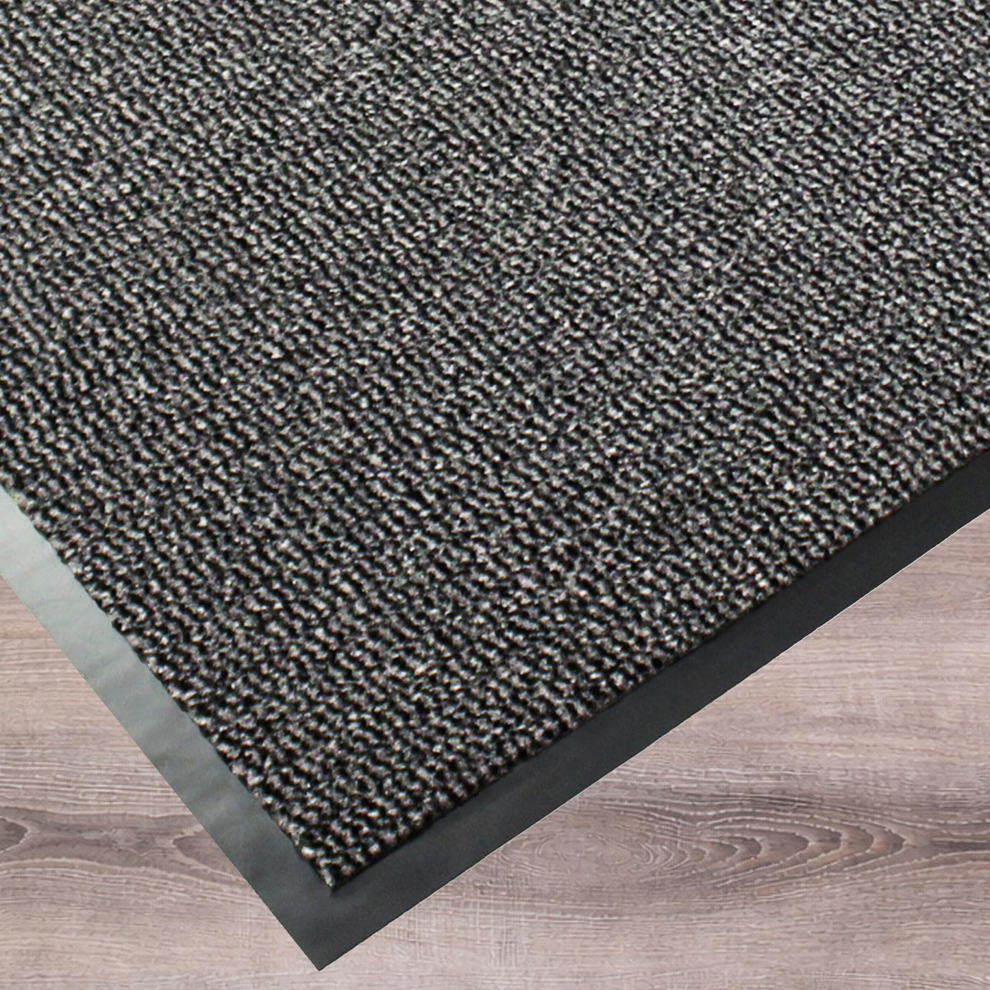 Ultralux Large Indoor Door Mat 35" x 59" Non-Slip Vinyl Backed Entry Doormat, Gray Absorbent Dirt Trapper Entrance Mat, Front and Back Door Mat, Inside Entry Mat