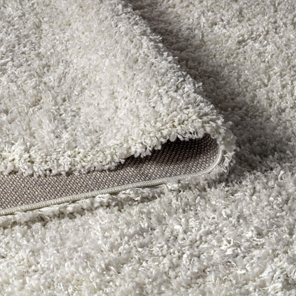 JONATHAN Y Mercer Shag Plush White Indoor Area Rug, 8x10, Transitional, Modern, Easy-Cleaning for Living Room, Bedroom, Kitchen, Pet Friendly, Non-Shedding (MCR106A-8)