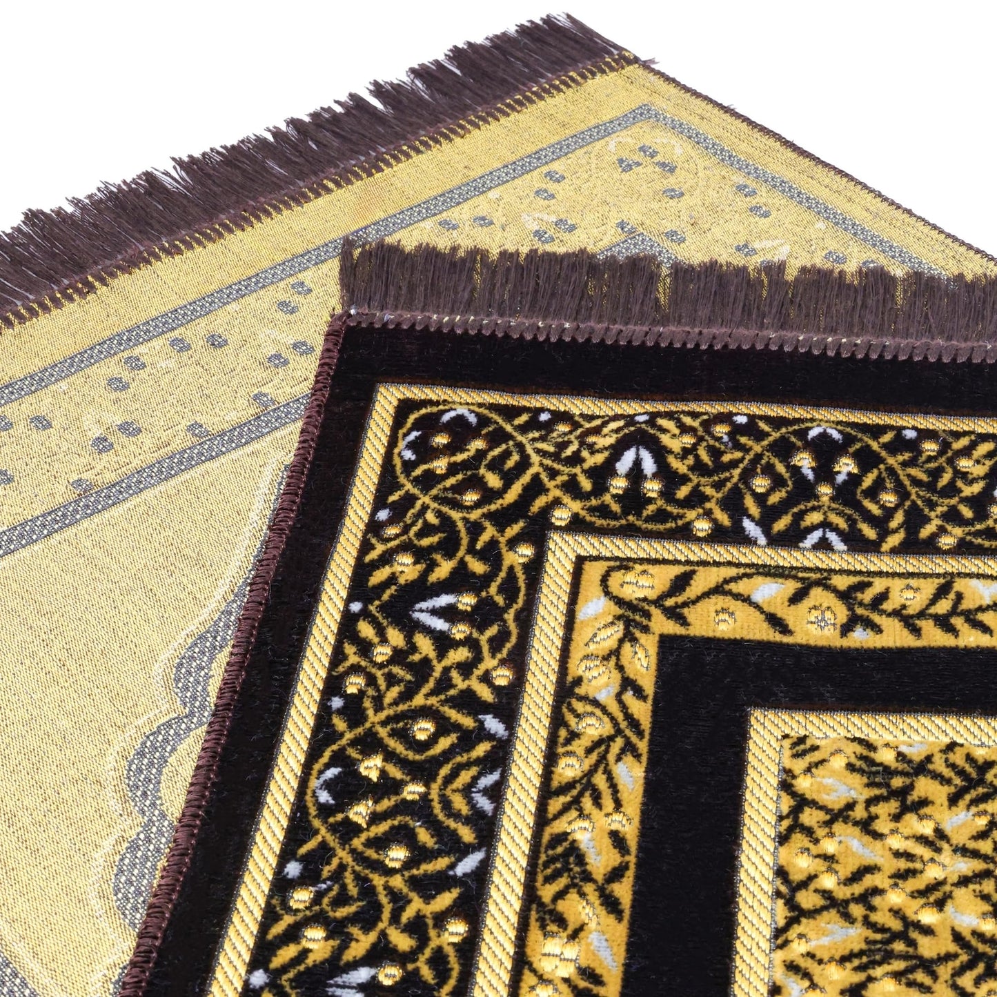 FIRASET Muslim Prayer Rug, Soft Plush Thin Islamic Prayer Mat, Janamaz, Sajada, Praying Carpet, Islamic Gift, Foldable Portable Turkish Prayer Mat for Men&Women, Lightweight Travel Prayer Rug, 26"x43"