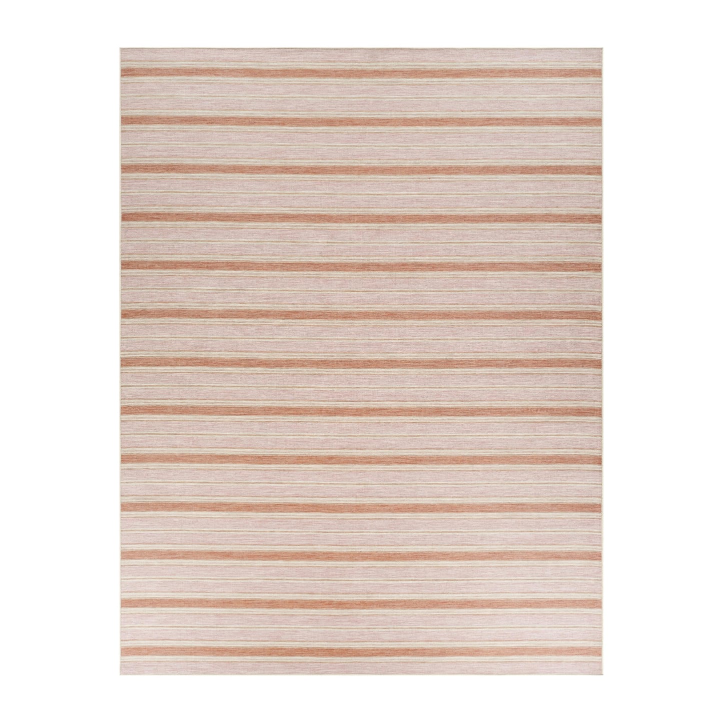 Laura Ashley Doreen Indoor Outdoor 8'x10' Area Rug Clementine Stripe Pink