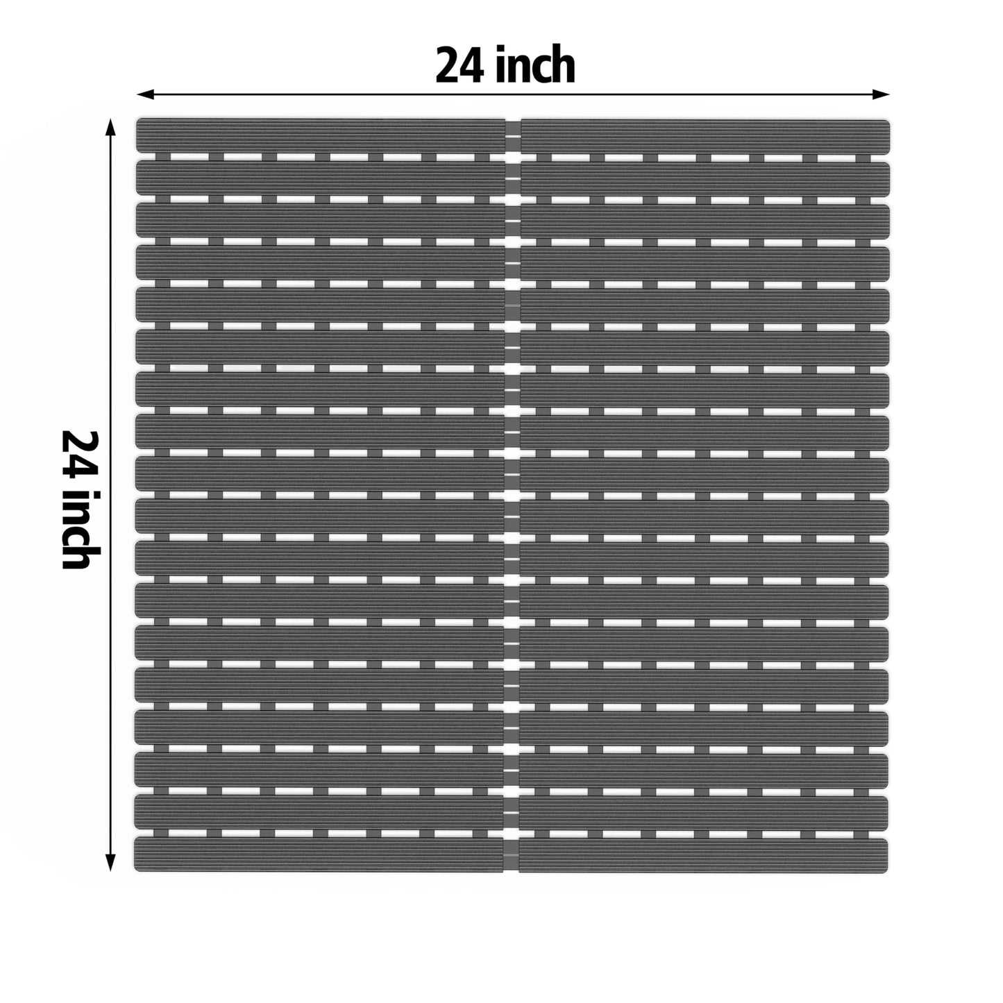 MBOSS Bathtub Mat Non Slip,Super Soft Bath Mat for Tub 24 X 24 Inch,Shower Mat with Suction Cups and Drain Holes,Non Slip Bathtub Mat for Elderly