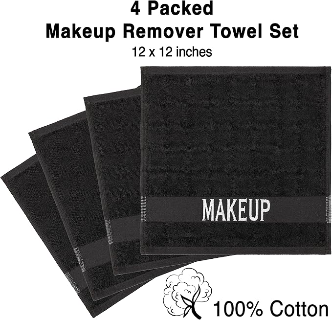 American Soft Linen, Makeup Remover Face Cloth, 100% Cotton Makeup Towels