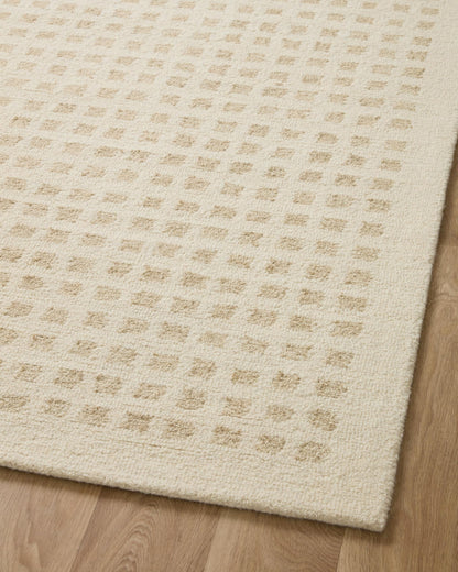 Loloi Chris Loves Julia x Polly Collection POL-01 Ivory/Natural 7'-9" x 9'-9" Area Rug