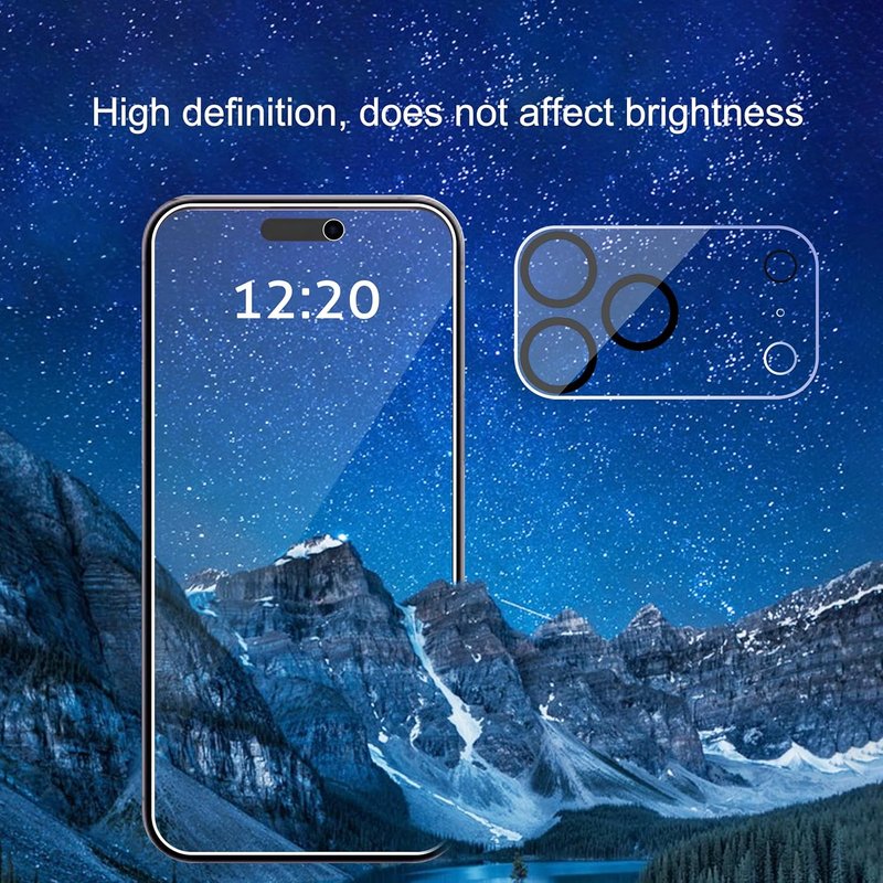 iPhone 17 Pro Max Privacy Screen Protector - 3 Pack Anti-Spy Tempered Glass with Camera Lens Protectors | 6.9 Inch