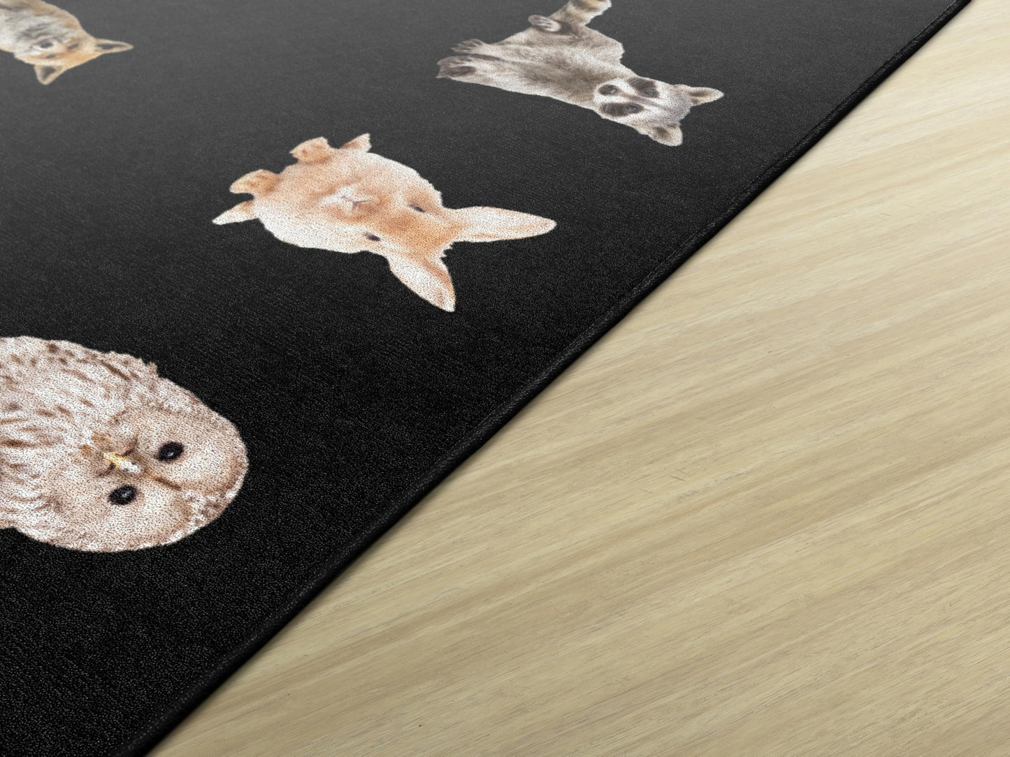 Flagship Carpets Woodland Animals Criss Cross Applesauce Children's Classroom Décor Area Rug for Schools, Durable and Fun for Learning Centers, Daycares and Preschools, 7'6" X 12'