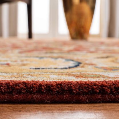 SAFAVIEH Classic Collection Accent Rug - 2'3" x 4', Rust & Camel, Handmade Traditional Oriental Wool, Ideal for High Traffic Areas in Entryway, Living Room, Bedroom (CL758K)