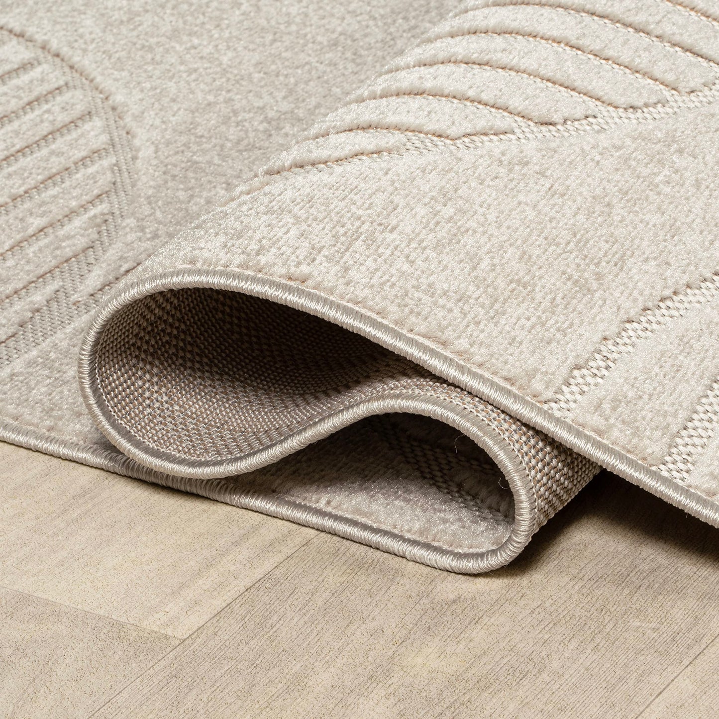 JONATHAN Y Nordby High-Low Arch Striped Ivory/Cream Indoor/Outdoor Area Rug, 8x10, Modern, Contemporary, Geometric, Bohemian, Bedroom, Kitchen, Living Room,Non Shedding (SCN104B-8)