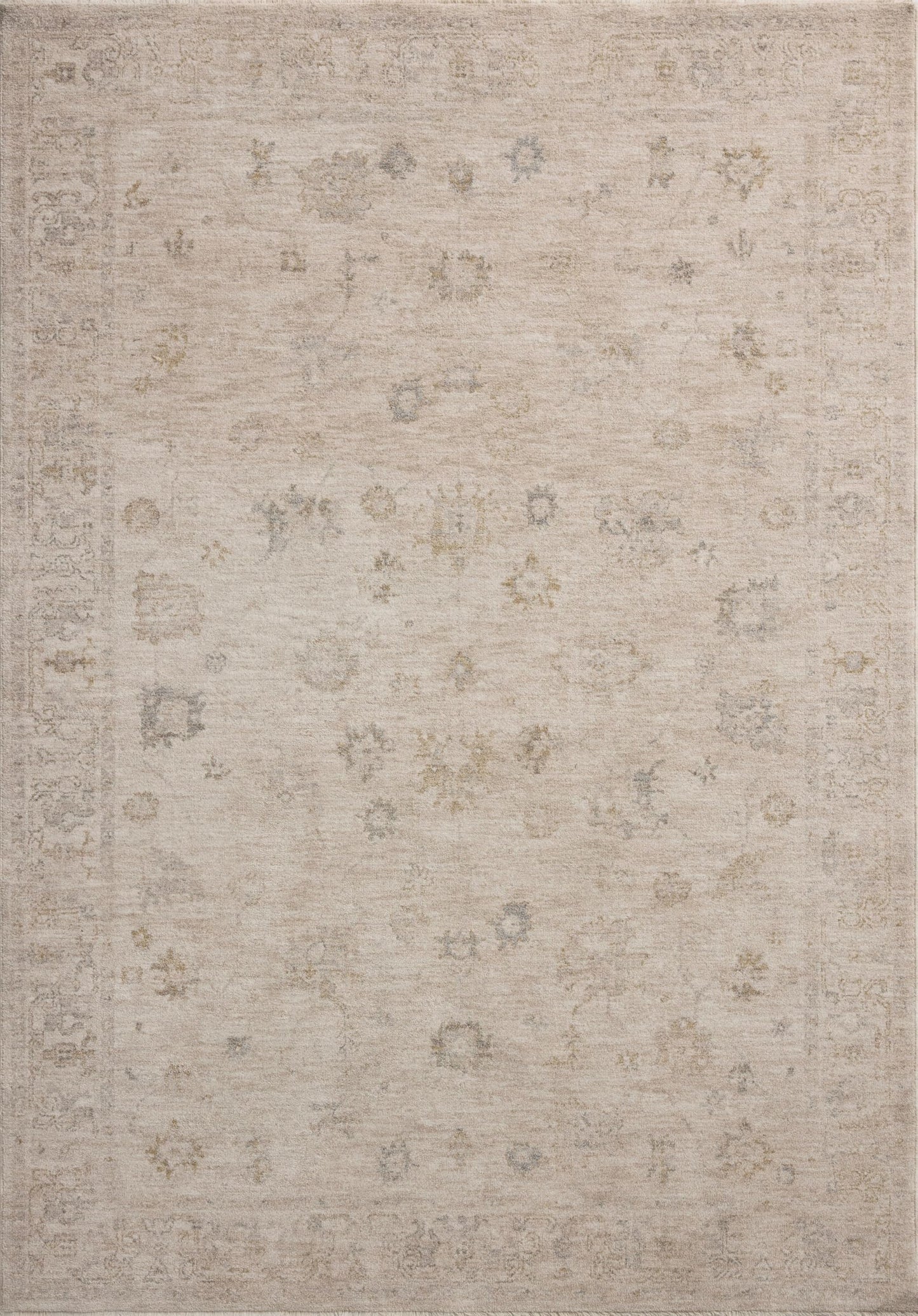 Loloi Chris Loves Julia Louisa Collection LOI-01 Oatmeal/Stone 5'-3" x 7'-6", .38" Pile Height, Area Rug