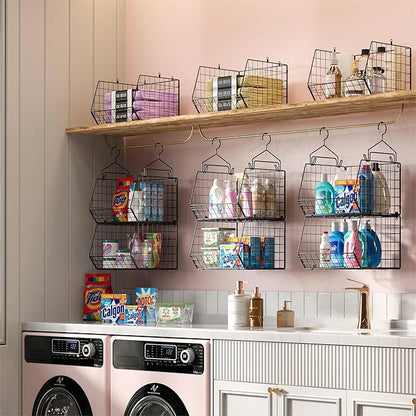 5 Tier Closet Hanging Organizer, Clothes Hanging Shelves