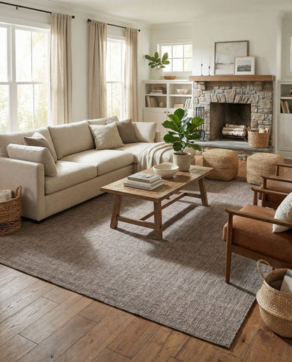 Rugs.com - Outdoor Solid Rug – 10' x 14' 1 Light Brown Indoor/Outdoor Rug – Durable for Patios, Decks, and Porches