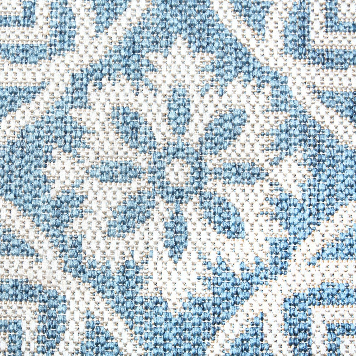 Nicole Miller New York Patio Country Danica Transitional Geometric Indoor/Outdoor Area Rug, Blue/Grey, 6'6"x9'2"